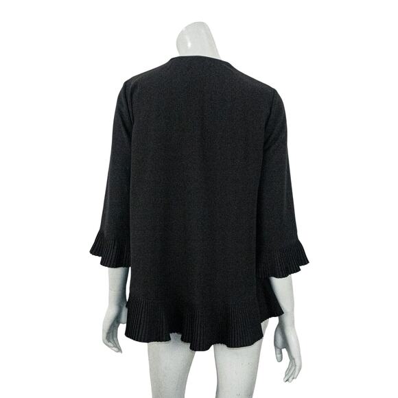 Zimmermann Women's Pleat Swing Top in Black zip Shoulder sz 2 - Picture 4 of 9
